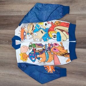 Y2K Rugrats Tyvek Cartoon Character Jacket Sz Youth Large